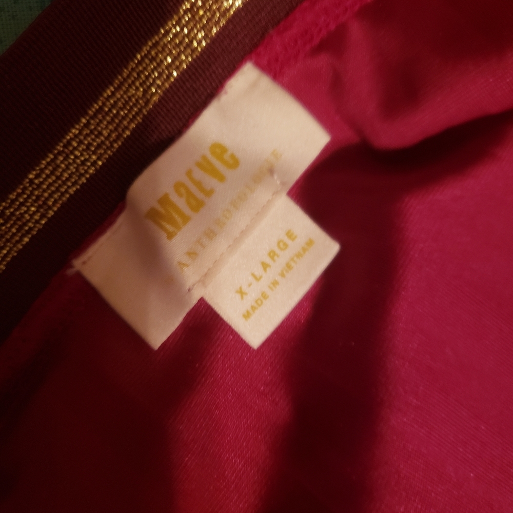 Anthropologie Maeve Pleated Velvet Skirt - Picture 6 of 6